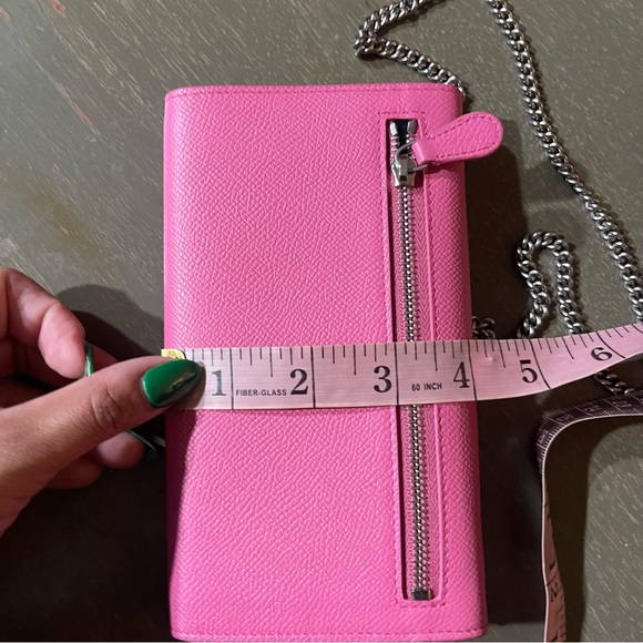 BALENCIAGA | BRAND NEW! Pink Leather Chain Wallet Crossbody - Picture 8 of 8